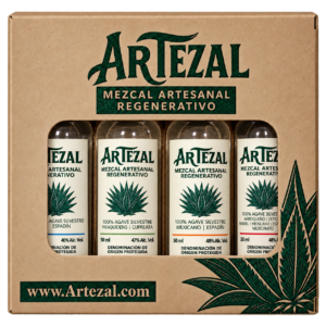 Kit de Cata 4 botellas 50 ml Mezcal (Espadín, Ineaquidens-Cupreata, Cupreata, 6 Agaves)